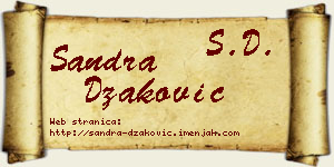 Sandra Džaković vizit kartica